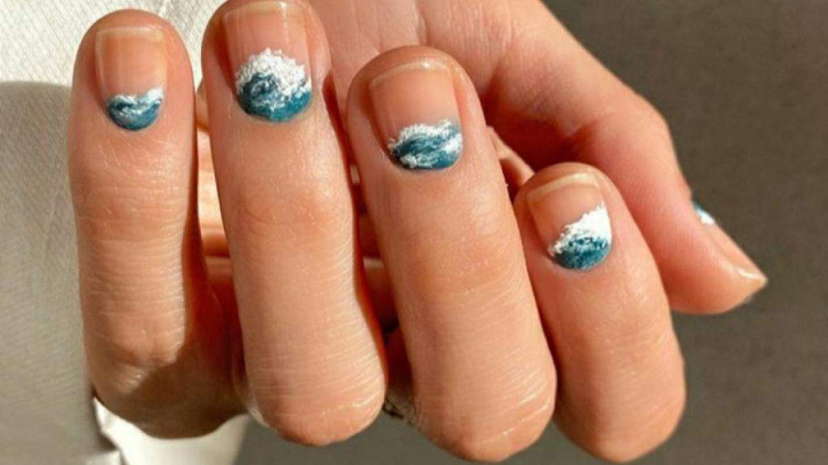 Маникюр с элементами моря Маникюр с элементами моря